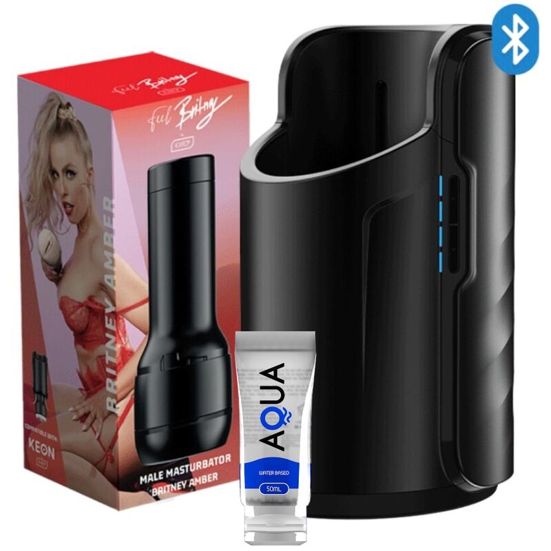 Masturbátor KIIROO KEON + FEEL BRITNEY AMBER + AQUA QUALITY LUBE 50 ML